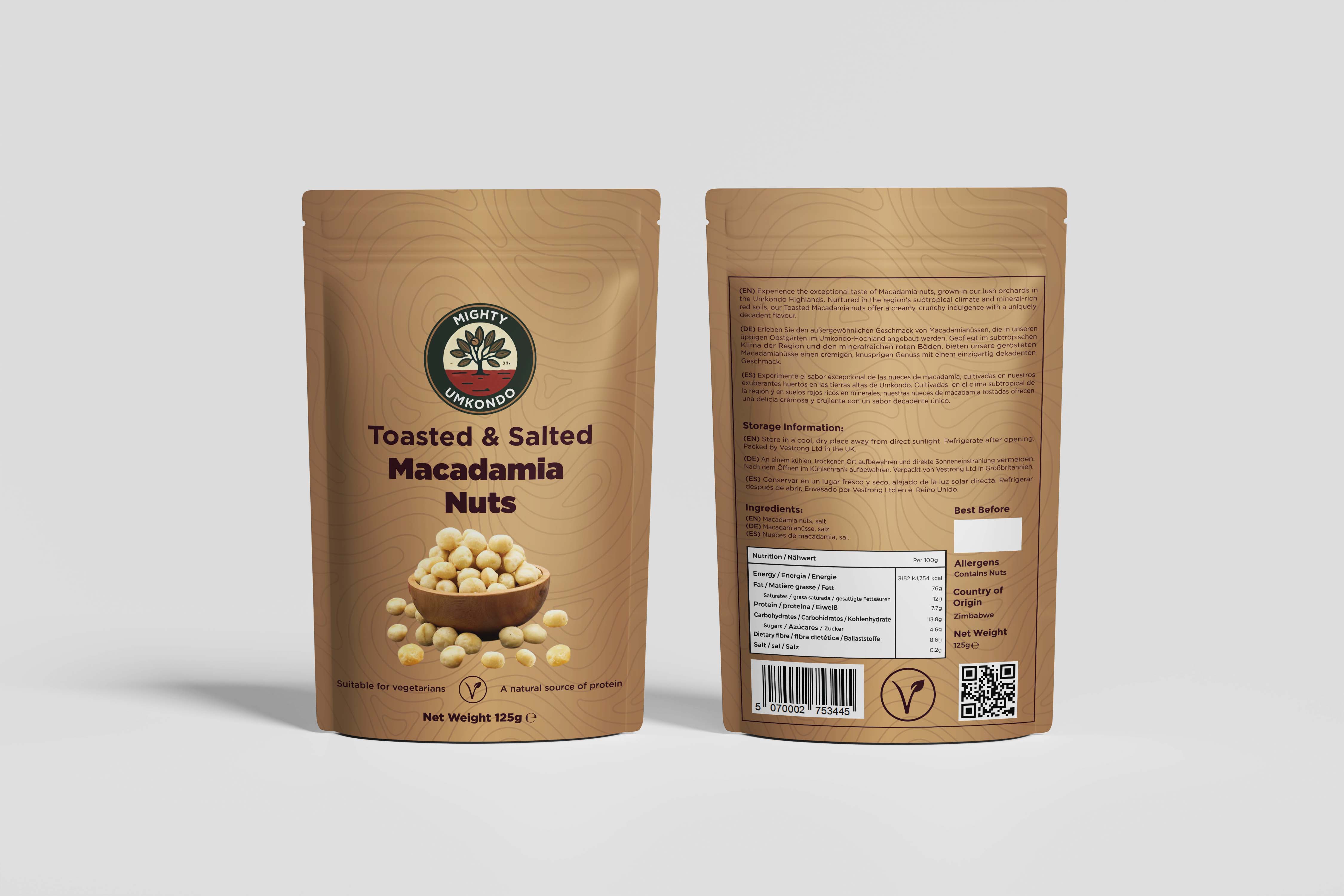 Toasted & Salted Macadamia Nuts - 125g